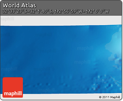 Physical 3D Map of the Area around 32° 17' 31" S, 172° 28' 29" W