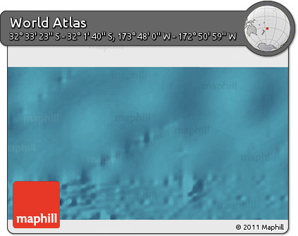 Satellite 3D Map of the Area around 32° 17' 31" S, 173° 19' 29" W