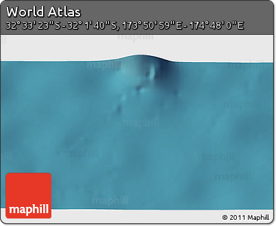 Satellite 3D Map of the Area around 32° 17' 31" S, 174° 19' 29" E
