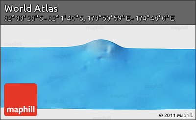 Physical Panoramic Map of the Area around 32° 17' 31" S, 174° 19' 29" E