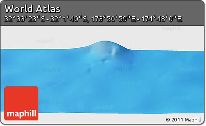 Physical Panoramic Map of the Area around 32° 17' 31" S, 174° 19' 29" E