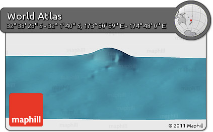 Satellite Panoramic Map of the Area around 32° 17' 31" S, 174° 19' 29" E