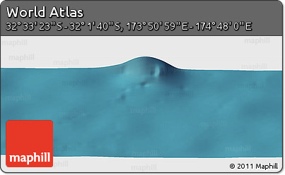 Satellite Panoramic Map of the Area around 32° 17' 31" S, 174° 19' 29" E