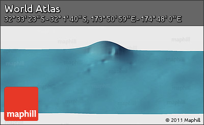 Satellite Panoramic Map of the Area around 32° 17' 31" S, 174° 19' 29" E