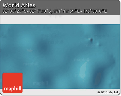 Satellite 3D Map of the Area around 32° 17' 31" S, 175° 10' 30" E