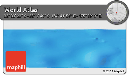 Physical Panoramic Map of the Area around 32° 17' 31" S, 175° 10' 30" E