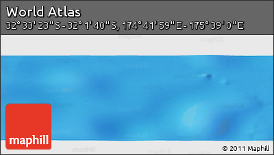 Physical Panoramic Map of the Area around 32° 17' 31" S, 175° 10' 30" E