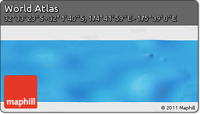 Physical Panoramic Map of the Area around 32° 17' 31" S, 175° 10' 30" E