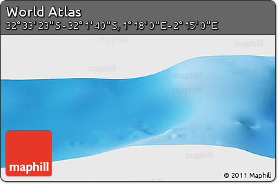 Physical Panoramic Map of the Area around 32° 17' 31" S, 1° 46' 29" E