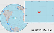 Gray Location Map of the area around 32° 17' 31" S, 28° 49' 30" W