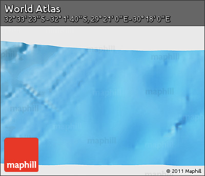 Physical 3D Map of the Area around 32° 17' 31" S, 29° 49' 30" E