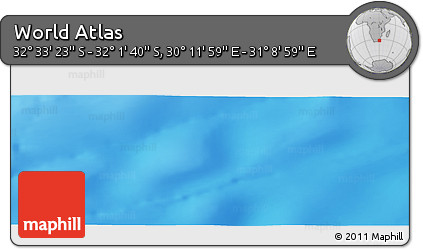 Physical Panoramic Map of the Area around 32° 17' 31" S, 30° 40' 29" E