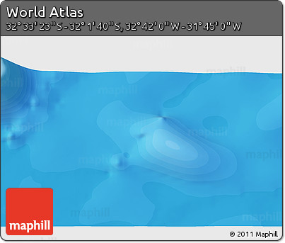Political 3D Map of the Area around 32° 17' 31" S, 32° 13' 30" W