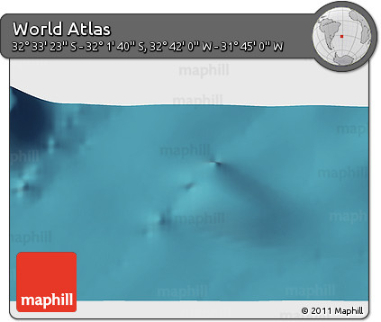 Satellite 3D Map of the Area around 32° 17' 31" S, 32° 13' 30" W