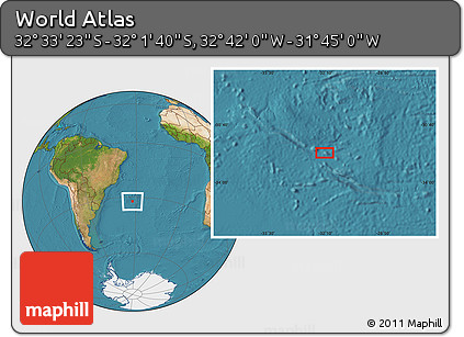 Satellite Location Map of the Area around 32° 17' 31" S, 32° 13' 30" W