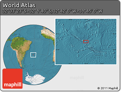 Satellite Location Map of the Area around 32° 17' 31" S, 32° 13' 30" W