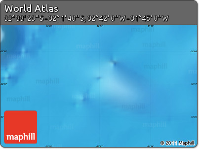 Physical Map of the Area around 32° 17' 31" S, 32° 13' 30" W
