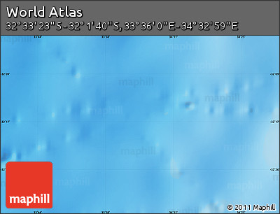 Physical Map of the Area around 32° 17' 31" S, 34° 4' 30" E