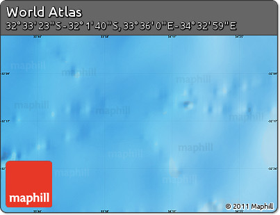 Physical Map of the Area around 32° 17' 31" S, 34° 4' 30" E