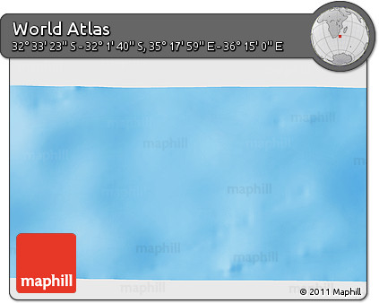 Physical 3D Map of the Area around 32° 17' 31" S, 35° 46' 29" E