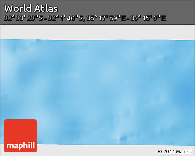 Physical 3D Map of the Area around 32° 17' 31" S, 35° 46' 29" E