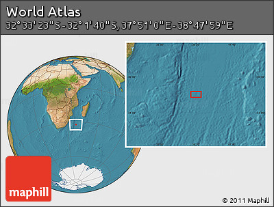 Satellite Location Map of the Area around 32° 17' 31" S, 38° 19' 30" E