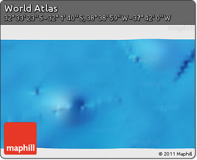 Physical 3D Map of the Area around 32° 17' 31" S, 38° 10' 29" W