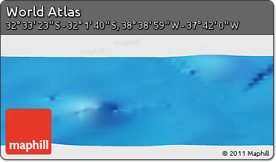 Shaded Relief Panoramic Map of the Area around 32° 17' 31" S, 38° 10' 29" W