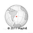 Outline Map of the Area around 32° 17' 31" S, 39° 52' 30" W, rectangular outline