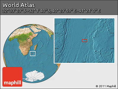 Satellite Location Map of the Area around 32° 17' 31" S, 40° 52' 30" E