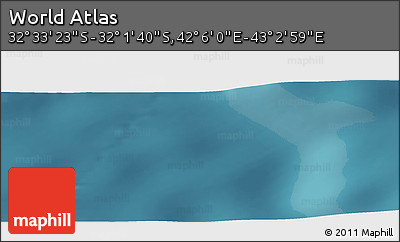 Satellite Panoramic Map of the Area around 32° 17' 31" S, 42° 34' 30" E