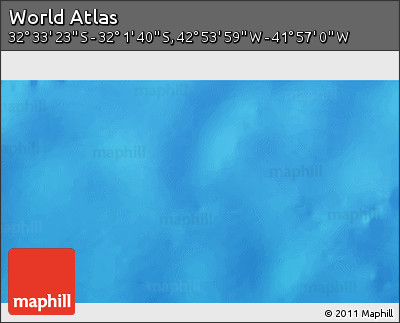 Physical 3D Map of the Area around 32° 17' 31" S, 42° 25' 29" W