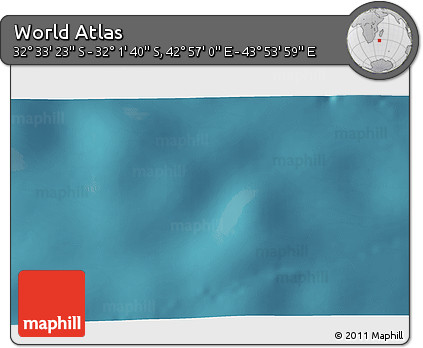 Satellite 3D Map of the Area around 32° 17' 31" S, 43° 25' 29" E