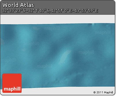 Satellite 3D Map of the Area around 32° 17' 31" S, 43° 25' 29" E