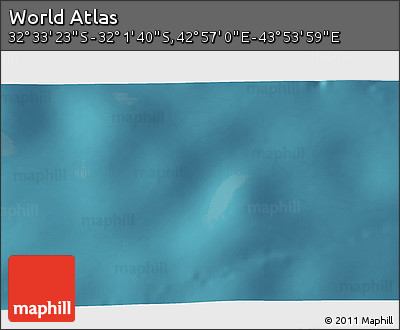 Satellite 3D Map of the Area around 32° 17' 31" S, 43° 25' 29" E