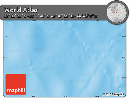 Physical Map of the Area around 32° 17' 31" S, 44° 16' 29" E