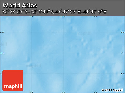 Physical Map of the Area around 32° 17' 31" S, 44° 16' 29" E