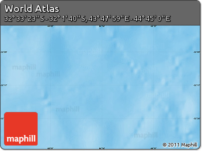Physical Map of the Area around 32° 17' 31" S, 44° 16' 29" E
