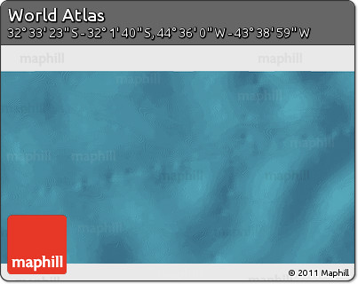 Satellite 3D Map of the Area around 32° 17' 31" S, 44° 7' 30" W