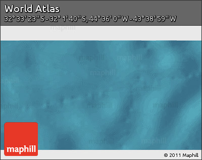 Satellite 3D Map of the Area around 32° 17' 31" S, 44° 7' 30" W