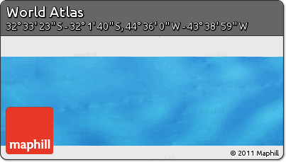 Physical Panoramic Map of the Area around 32° 17' 31" S, 44° 7' 30" W