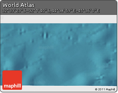 Satellite 3D Map of the Area around 32° 17' 31" S, 45° 7' 30" E