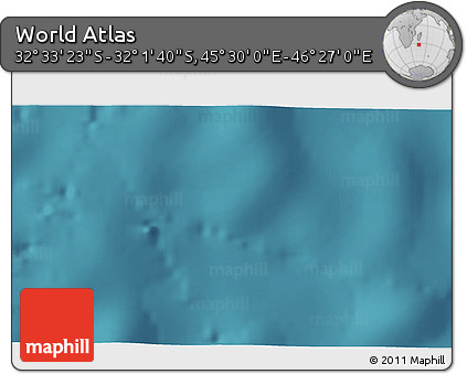 Satellite 3D Map of the Area around 32° 17' 31" S, 45° 58' 30" E