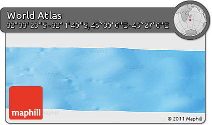 Physical Panoramic Map of the Area around 32° 17' 31" S, 45° 58' 30" E