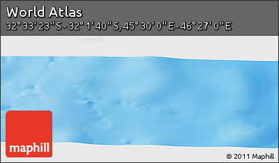 Physical Panoramic Map of the Area around 32° 17' 31" S, 45° 58' 30" E