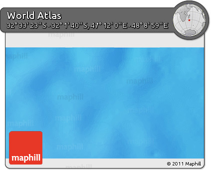 Physical 3D Map of the Area around 32° 17' 31" S, 47° 40' 29" E