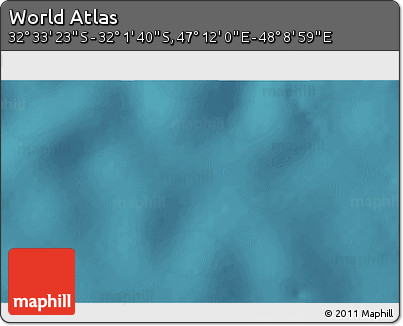 Satellite 3D Map of the Area around 32° 17' 31" S, 47° 40' 29" E