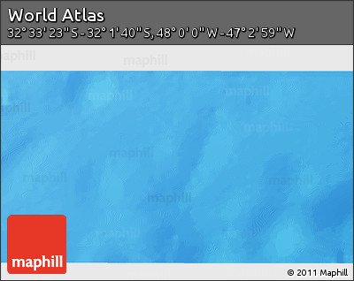 Physical 3D Map of the Area around 32° 17' 31" S, 47° 31' 29" W