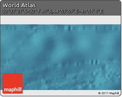 Satellite 3D Map of the Area around 32° 17' 31" S, 49° 22' 30" E