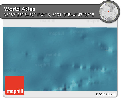 Satellite 3D Map of the Area around 32° 17' 31" S, 4° 19' 30" E